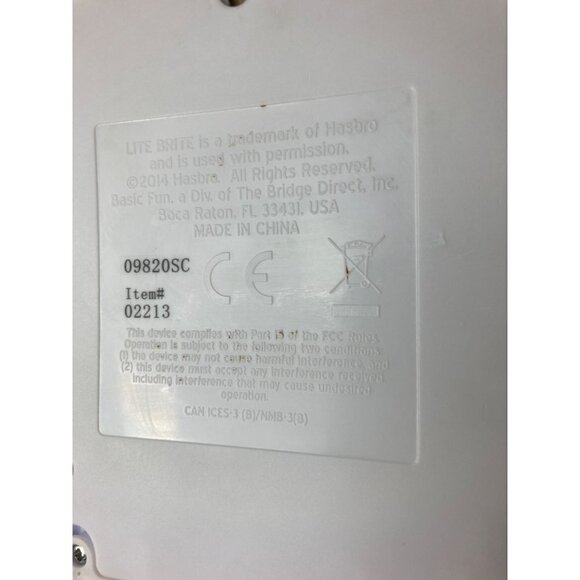 Hasbro Lite Brite Board 16 Patterns &‎ Lights - Picture 6 of 8